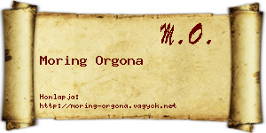 Moring Orgona névjegykártya